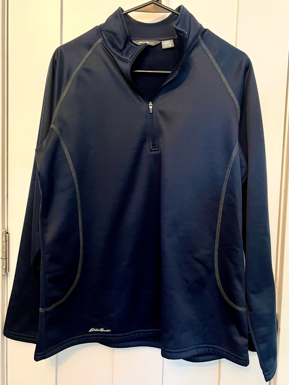 Eddie Bauer Navy Half-Zip Performance Shirt Jacket